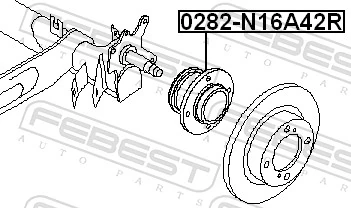 0282N16A42R Febest Piasta tylna