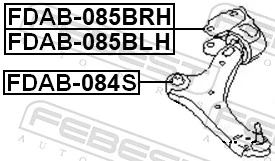 Silentblock przedniego wahacza dolnego Ford Mondeo V