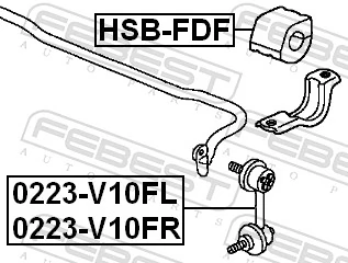 Do koszyka Tuleja stabilizatora przedniego Honda Civic VIII FD, FA
