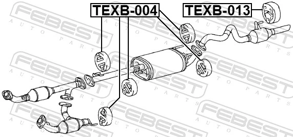 Poduszka mocowania tłumika do Toyota Avensis Verso LCM