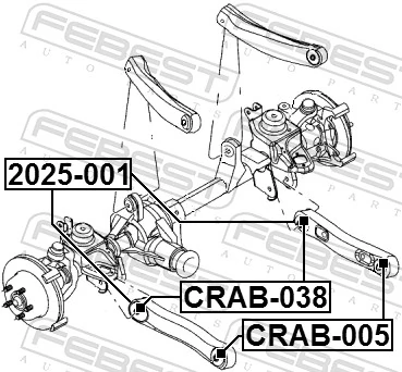 CRAB038 Febest Silentblock przedniego wahacza dolnego