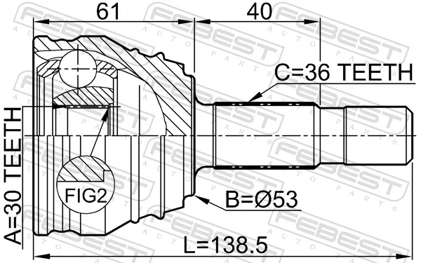 Do koszyka Przegub homokinetyczny przedni zewnętrzny Volkswagen Passat B3, B4 3A2, 351, 312