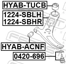 Wahacz zawieszenia przedniego dolny lewy Hyundai Accent 4