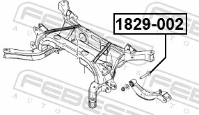 1829002 Febest Śruba regulacji tylnego wahacza (dla zbieżności), wewnętrzny