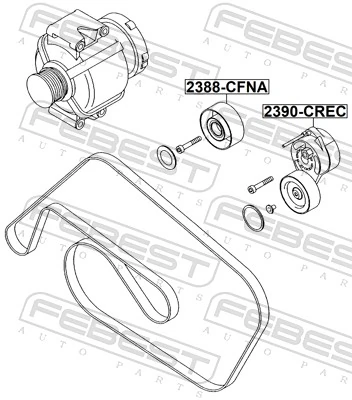Napinacz paska napędowego do Audi A8 D3 4E2, 4E8