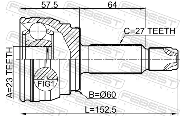 Przegub homokinetyczny przedni zewnętrzny Hyundai KONA SUV (OS) (2017 - 2024) cena, od 95,80 USD