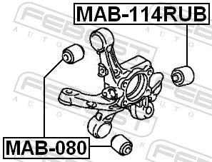 MAB114RUB Febest Silentblock czopu tylnego