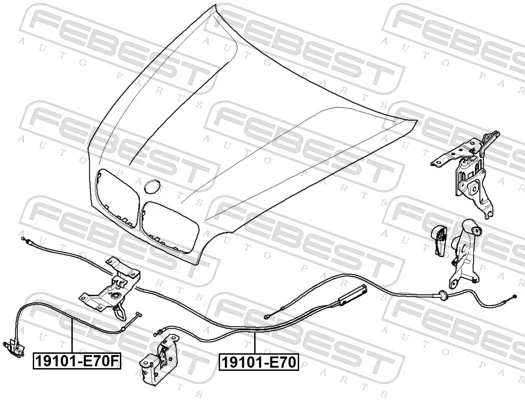 Linka otwierania maski BMW X6 E71