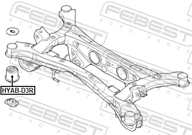 Do koszyka Silentblock tylnej belki Hyundai Tucson III TL