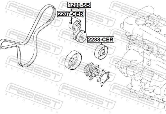 Do koszyka Napinacz paska napędowego Hyundai SOLARIS I SBR11