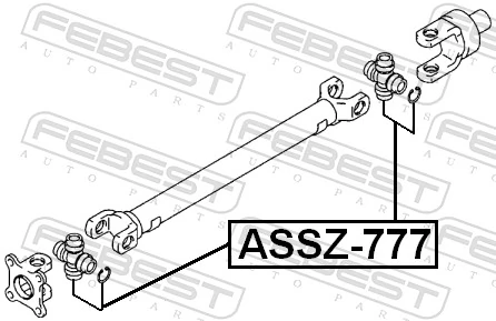 Do koszyka 94479053 Opel Krzyżak wału Cardana tylnego