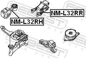 Poduszka (podpora) silnika prawa do Nissan Teana  J32
