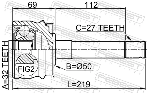 Do koszyka Przegub homokinetyczny przedni zewnętrzny Nissan Terrano II R20
