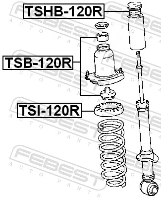 Odbój amortyzatora tylnego + osłona do Toyota Corolla  E12