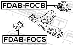  Silentblock przedniego wahacza dolnego Ford Focus 1