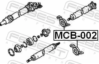 Łożysko podwieszane wału Cardana do Mitsubishi Space Wagon III N8, N9
