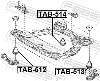 Tuleja (poduszka) przedniej belki  do Lexus ES 350 GSV40