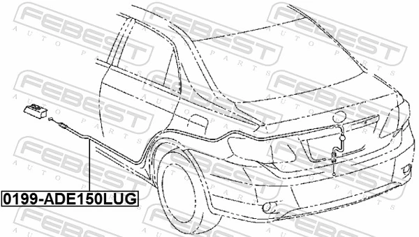 0199ADE150LUG Febest Linka otwierania bagażnika (drzwi 3/5 tylnych)
