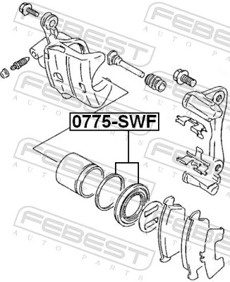 Zestaw naprawczy zacisku hamulcowego przedniego Nissan Sunny III sedana (N14) (1990 - 1995) cena, od 5,00 USD