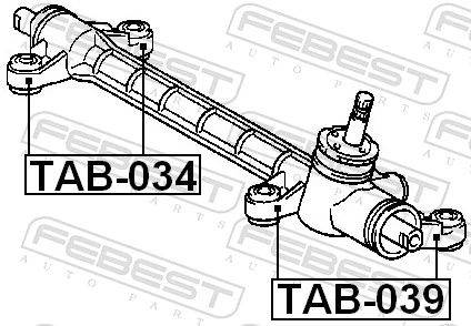 TAB039 Febest Silentblock mocowania maglownicy
