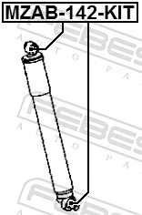 Silentblock amortyzatora tylnego do Mazda MPV II LW