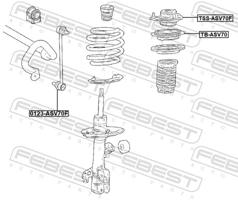 Poduszka amortyzatora przedniego Toyota Camry sedana (V70) (2017 - 2024) cena, od 75,69 USD