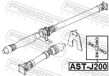 Krzyżak wału Cardana tylnego do Daihatsu Terios II J2