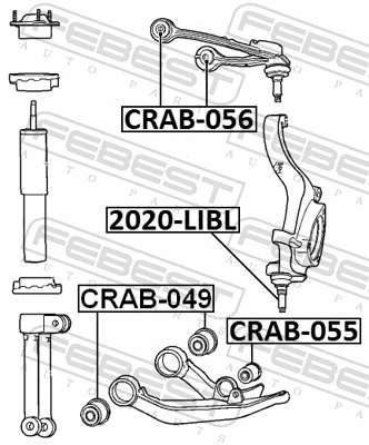  Silentblock przedniego wahacza dolnego Jeep Liberty/Cherokee 