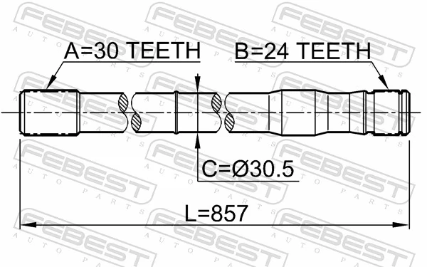 Półoś napędowa przednia lewa do Toyota Land Cruiser 80 J8