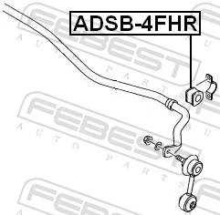 ADSB4FHR Febest Tuleja stabilizatora tylnego