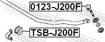 Łącznik stabilizatora przedniego do Daihatsu Terios II J2