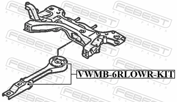 Poduszka (podpora) silnika tylna Volkswagen Polo V RUS sedana (602, 604, 612, 614) (2010 - 2026) cena, od 27,81 USD