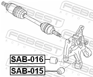 SAB016 Febest Silentblock czopu tylnego