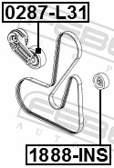 Rolka napinacza paska napędowego do Opel Antara A L07