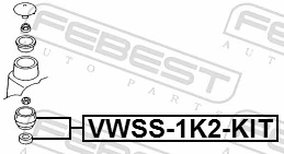 Do koszyka Poduszka amortyzatora przedniego Skoda Rapid  NH3, NK3, NK6