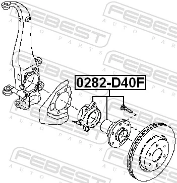 0282D40F Febest Piasta przednia