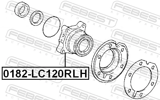 0182LC120RLH Febest Piasta tylna lewa