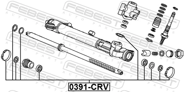 Zestaw naprawczy maglownicy (mechanizmu) (zestaw uszczelniaczy) do Honda CR-V III RE