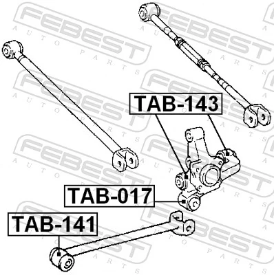 TAB017 Febest Silentblock czopu tylnego