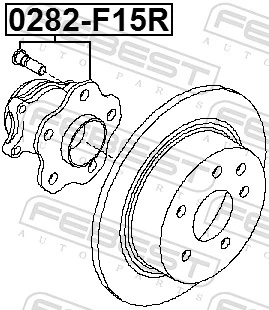 0282F15R Febest Piasta tylna