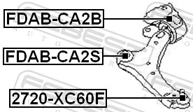  Sworzeń wahacza dolny Volvo XC60 1