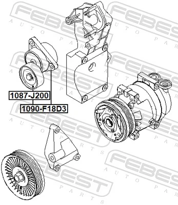 Rolka napinacza paska napędowego Daewoo Nubira I kombi (J10, J15) (1997 - 2001) cena, od 15,78 USD