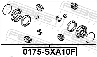 Zestaw naprawczy zacisku hamulcowego przedniego Toyota RAV4 I SUV (XA) (1994 - 2000) cena, od 18,37 USD