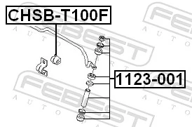 Do koszyka Łącznik stabilizatora przedniego Daewoo Espero  KLEJ
