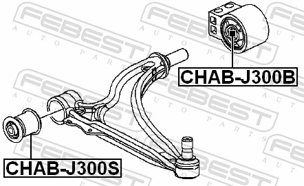 CHABJ300S Febest Silentblock przedniego wahacza dolnego