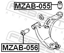  Silentblock przedniego wahacza dolnego Mazda 323 