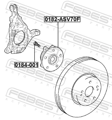 0182ASV70F Febest Piasta przednia