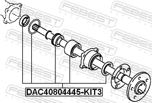 DAC40804445KIT3 Febest Lożysko piasty tylnej