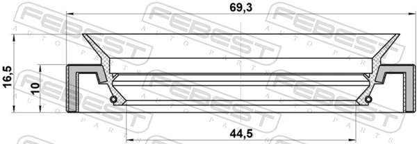 BH5320E0 NOK Uszczelniacz półosi lewej mostu przedniego