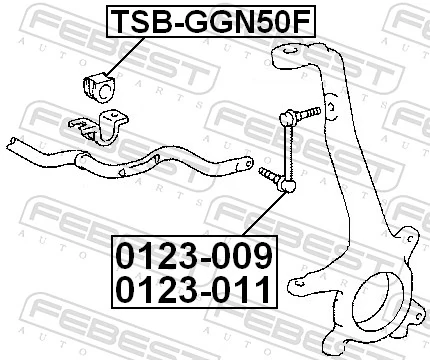 Tuleja stabilizatora przedniego do Toyota Hilux  KUN25